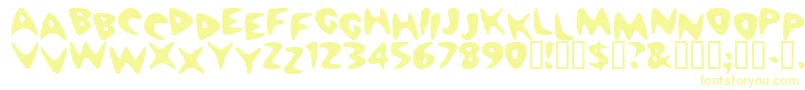 Police Cheap ffy – polices jaunes sur fond blanc