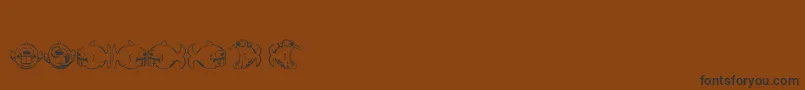 Dopefish Font – Black Fonts on Brown Background