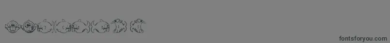Dopefish Font – Black Fonts on Gray Background