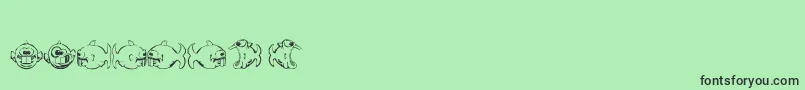 Police Dopefish – polices noires sur fond vert