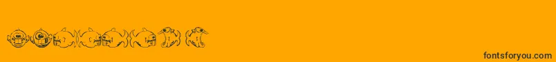 Dopefish Font – Black Fonts on Orange Background