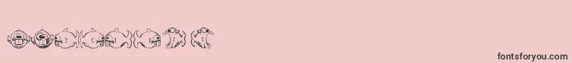 Fonte Dopefish – fontes pretas em um fundo rosa