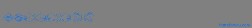 Dopefish Font – Blue Fonts on Gray Background