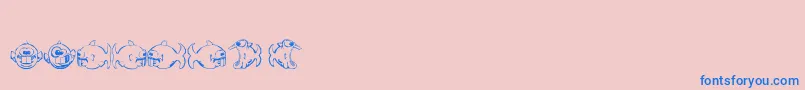 Dopefish Font – Blue Fonts on Pink Background
