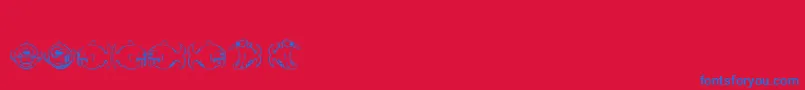 Dopefish Font – Blue Fonts on Red Background