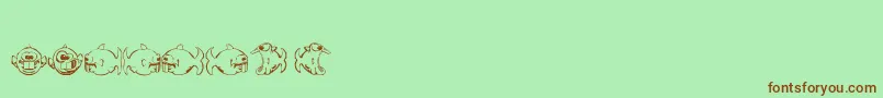Dopefish Font – Brown Fonts on Green Background
