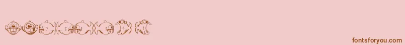 Dopefish Font – Brown Fonts on Pink Background