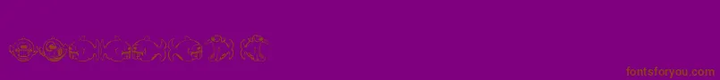 Dopefish Font – Brown Fonts on Purple Background