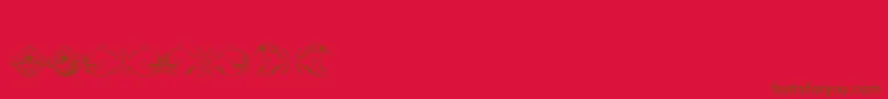Dopefish-Schriftart – Braune Schriften auf rotem Hintergrund
