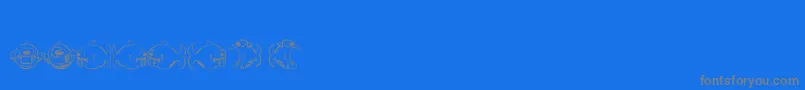 Dopefish Font – Gray Fonts on Blue Background