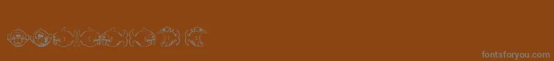 Dopefish Font – Gray Fonts on Brown Background