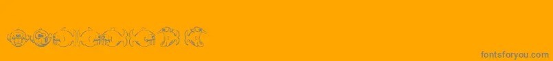 Dopefish Font – Gray Fonts on Orange Background
