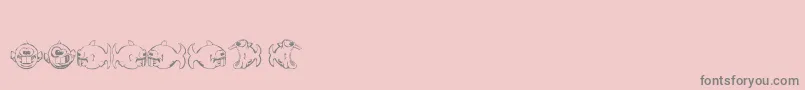 Dopefish Font – Gray Fonts on Pink Background