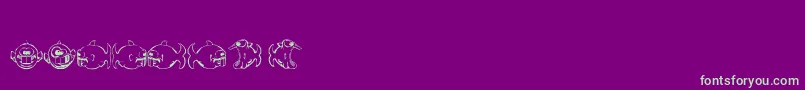 Dopefish Font – Green Fonts on Purple Background