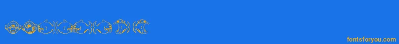 Dopefish Font – Orange Fonts on Blue Background