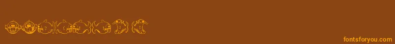 Dopefish Font – Orange Fonts on Brown Background