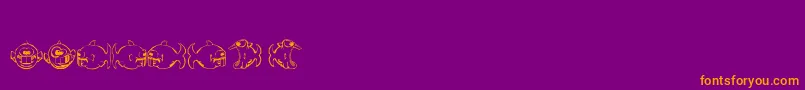 Dopefish Font – Orange Fonts on Purple Background