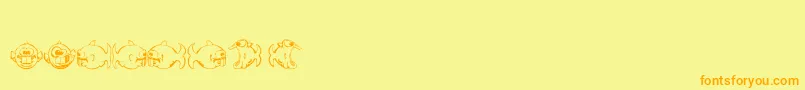 Dopefish Font – Orange Fonts on Yellow Background