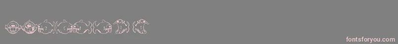 Dopefish Font – Pink Fonts on Gray Background