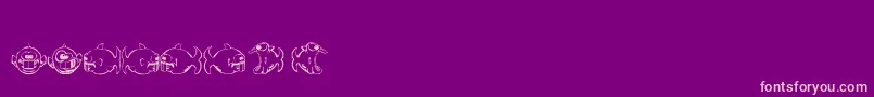 Dopefish Font – Pink Fonts on Purple Background