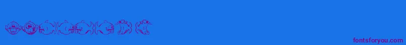 Dopefish Font – Purple Fonts on Blue Background