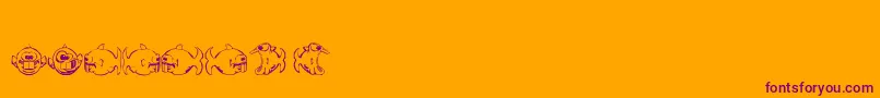 Dopefish Font – Purple Fonts on Orange Background