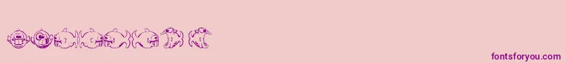 Dopefish Font – Purple Fonts on Pink Background