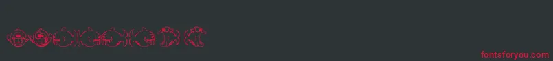 Dopefish-Schriftart – Rote Schriften auf schwarzem Hintergrund