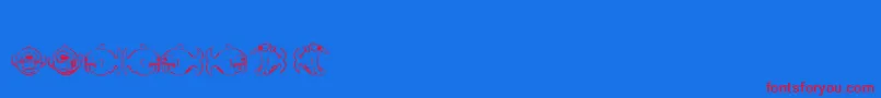 Dopefish Font – Red Fonts on Blue Background