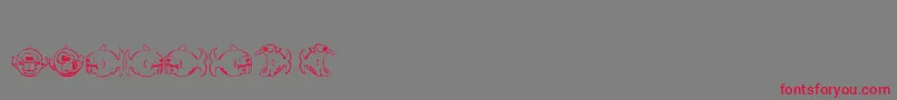 Dopefish Font – Red Fonts on Gray Background
