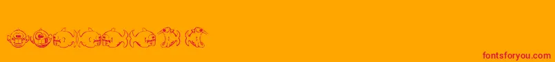 Dopefish Font – Red Fonts on Orange Background