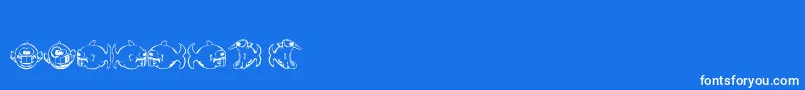 Dopefish Font – White Fonts on Blue Background