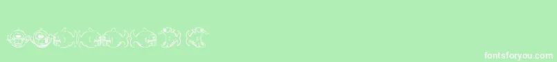 Dopefish Font – White Fonts on Green Background