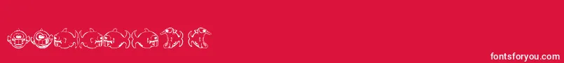 Dopefish Font – White Fonts on Red Background