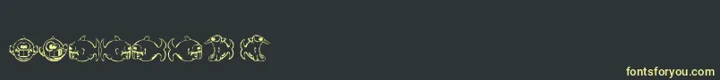 Dopefish Font – Yellow Fonts on Black Background