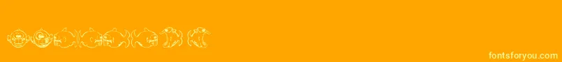 Dopefish Font – Yellow Fonts on Orange Background