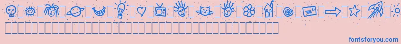Подробнее о шрифте ChipperAltsLetPlain.1.0 Шрифт ChipperAltsLetPlain.1.0 – синие шрифты на розовом фоне