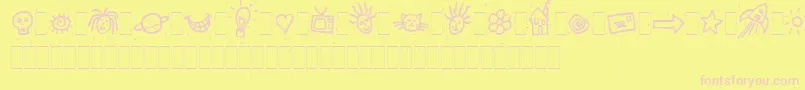 Police ChipperAltsLetPlain.1.0 – polices roses sur fond jaune