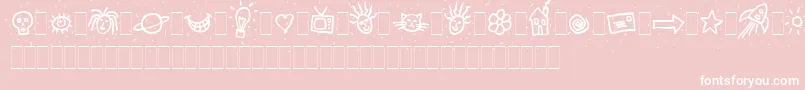 フォントChipperAltsLetPlain.1.0 – ピンクの背景に白い文字