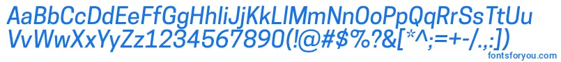 フォントCooperhewittMediumitalic – 青いフォント