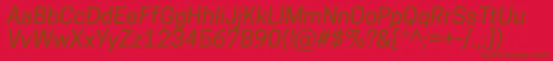 CooperhewittMediumitalic Font – Brown Fonts on Red Background