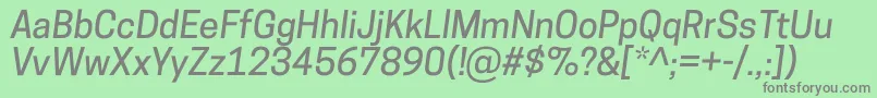 fuente CooperhewittMediumitalic – Fuentes Grises Sobre Fondo Verde