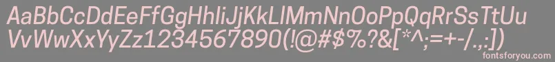 CooperhewittMediumitalic Font – Pink Fonts on Gray Background