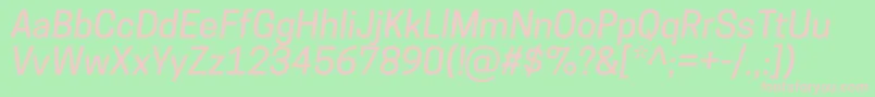 CooperhewittMediumitalic Font – Pink Fonts on Green Background