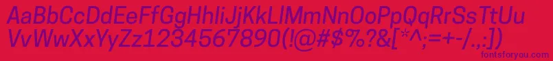 CooperhewittMediumitalic Font – Purple Fonts on Red Background