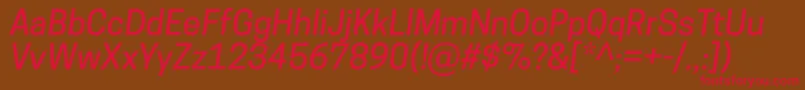 CooperhewittMediumitalic Font – Red Fonts on Brown Background