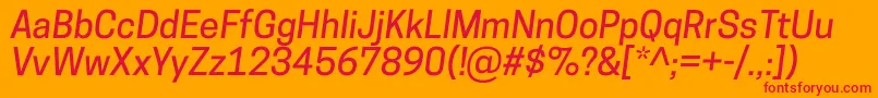 CooperhewittMediumitalic Font – Red Fonts on Orange Background