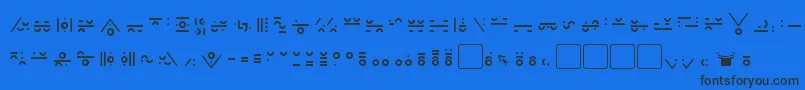 GiediMaximal Font – Black Fonts on Blue Background