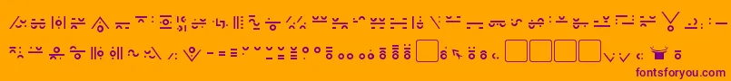 GiediMaximal Font – Purple Fonts on Orange Background
