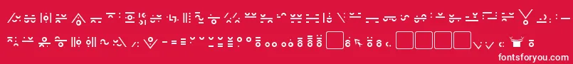 フォントGiediMaximal – 赤い背景に白い文字